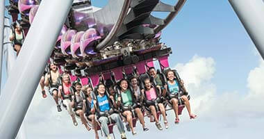 Guests on a rollercoaster