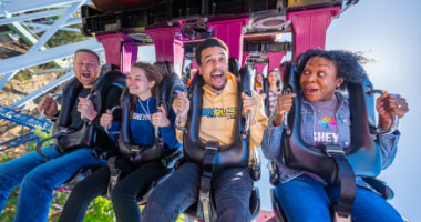 Guests on Roller Coaster at Hersheypark