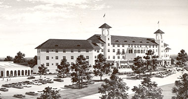 The Hotel Hershey original rendering illustration