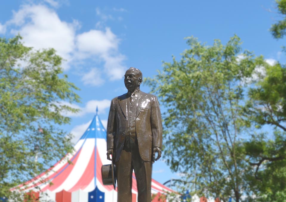 Milton Hershey Statue at Hersheypark