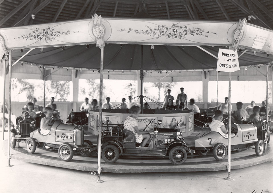 Historic image from Hersheypark's Car Carrousel