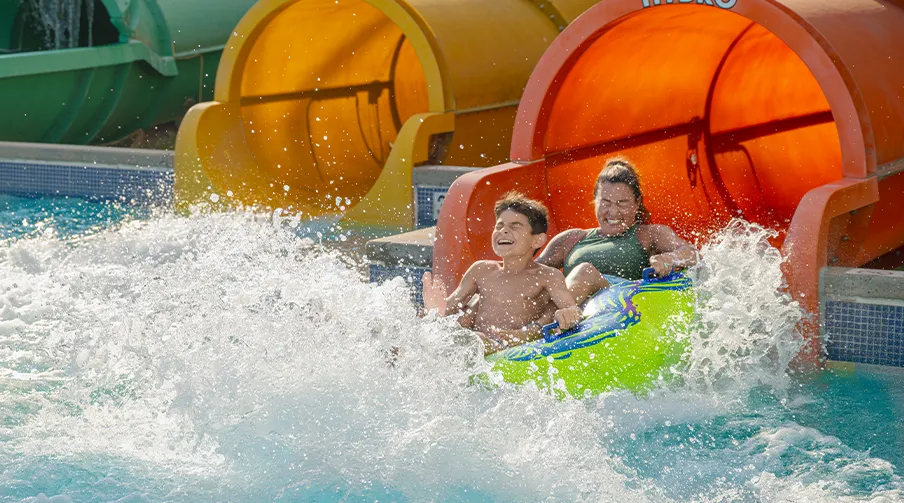 Mother and son on coastline plunge at Hersheypark
