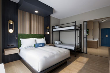 Hershey Inn & Suites bedroom.
