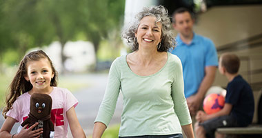 Grandmother and granddaughter at Hersheypark Camping Resort