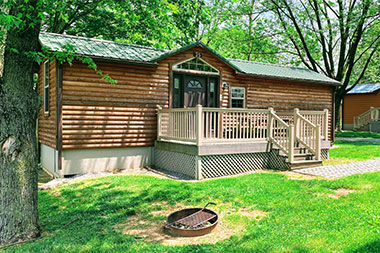 Cabin at Hersheypark Camping Resort in the Spring