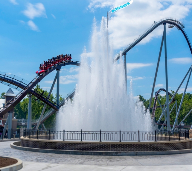 Kisses fountain at Hersheypark