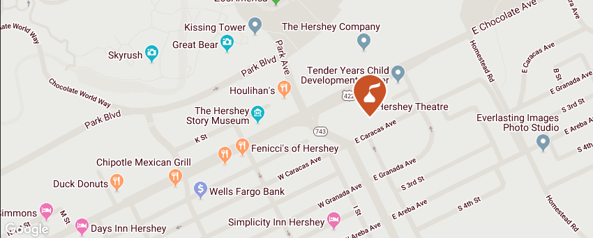 Hershey Theatre map