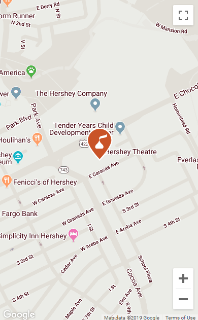 Hershey Theatre map