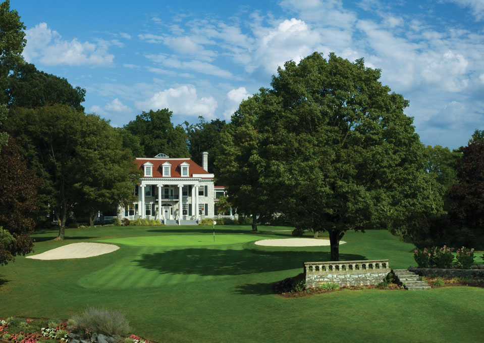 Hershey Country Club 5 West hole and mansion