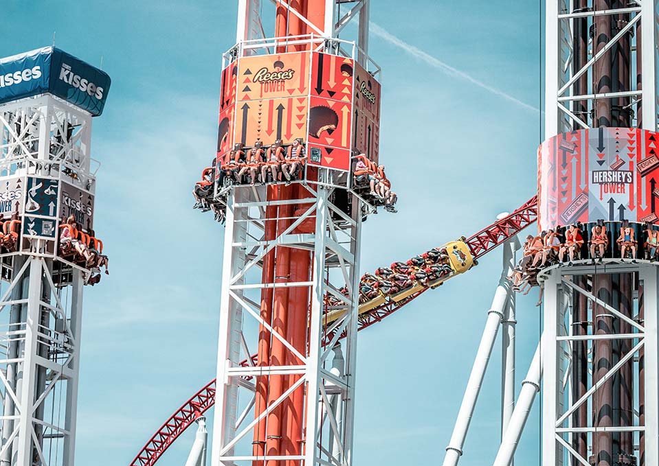 aerial view of Hershey Triple Tower