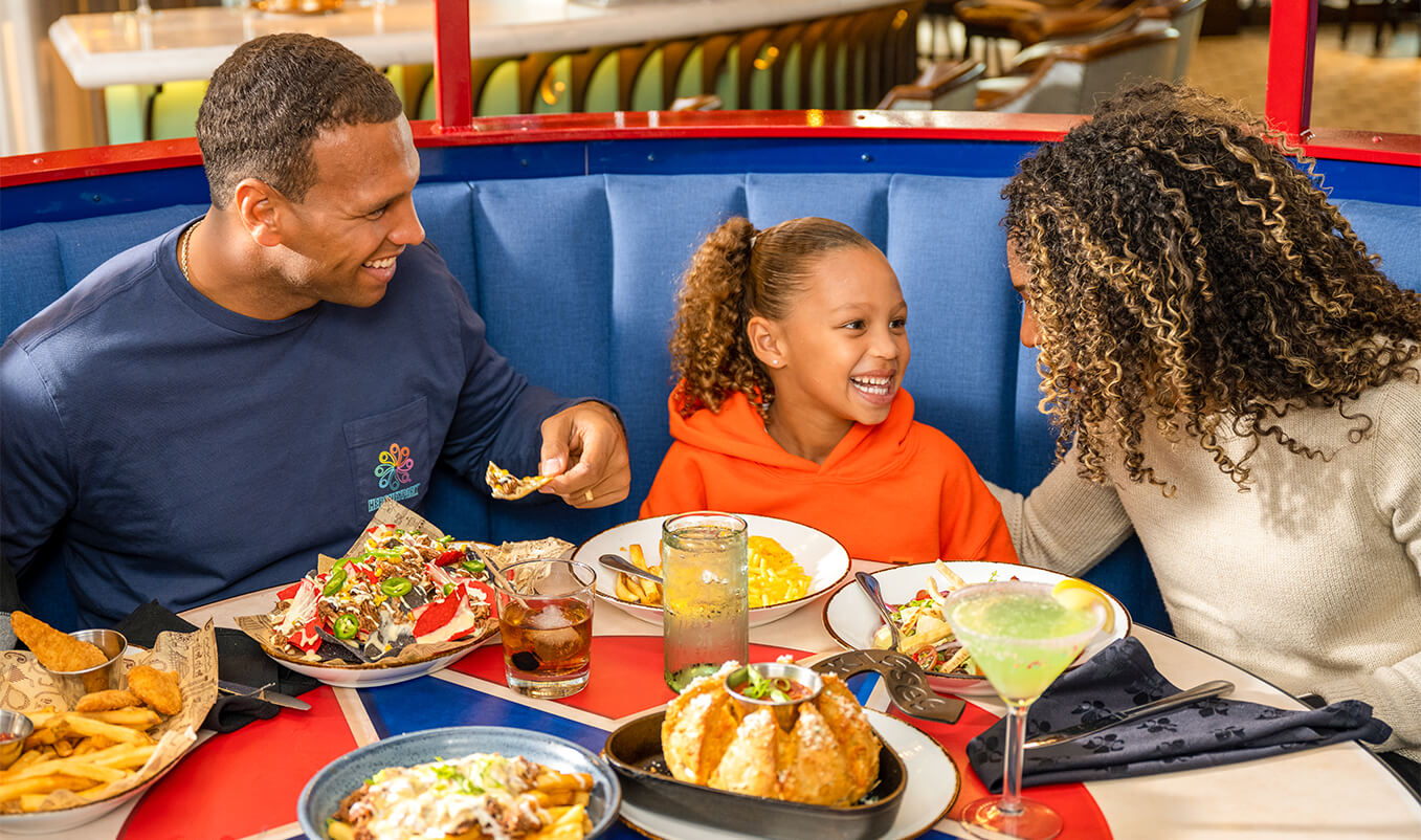 family eating at The Chocolatier