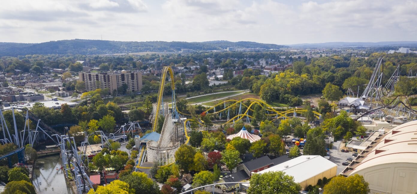 Aerial view of Hersheypark